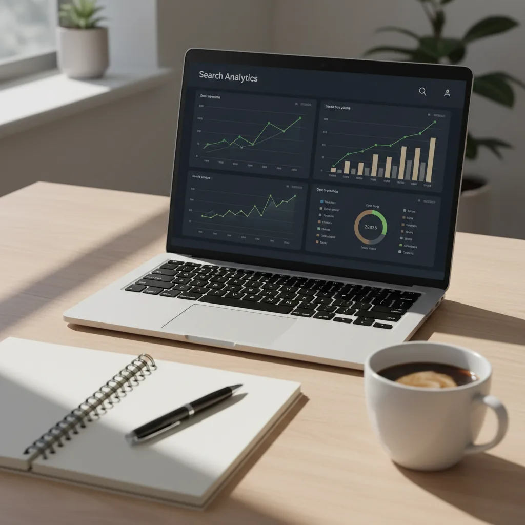 Search analytics dashboard showing organic growth